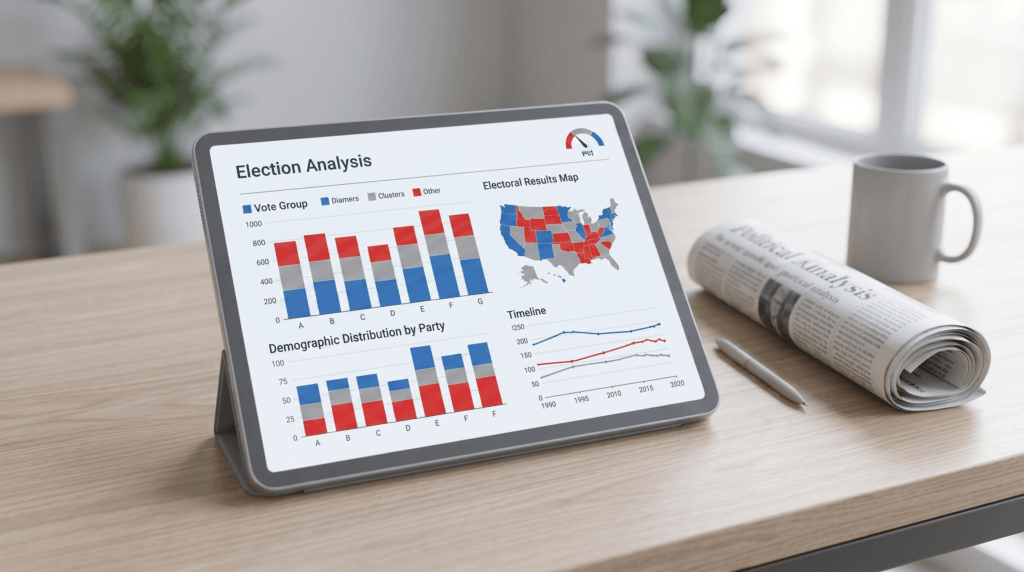 Observer's Lounge graphic showing political data and election forecasting metrics