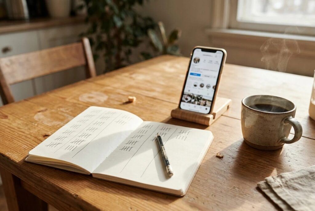 Auditing a Social Media Feed with Tally Marks